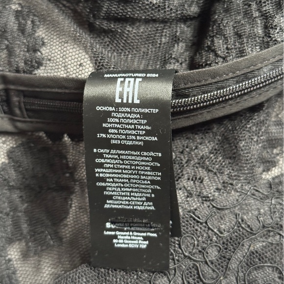 Self-Portrait Black Lace Halterneck Top Size US 2/UK 6 - Picture 9 of 11